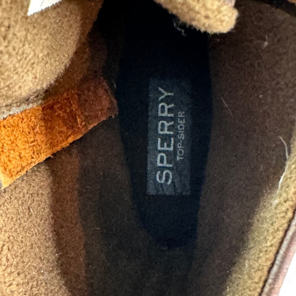 Sperry Saltwater Duck Boots Womens Sz 8 Brown Leather Waterproof Rain Snow - Picture 4 of 8